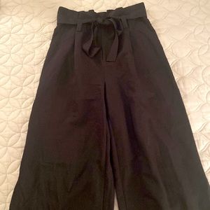 Paperbag Waist Wide Leg Trousers
